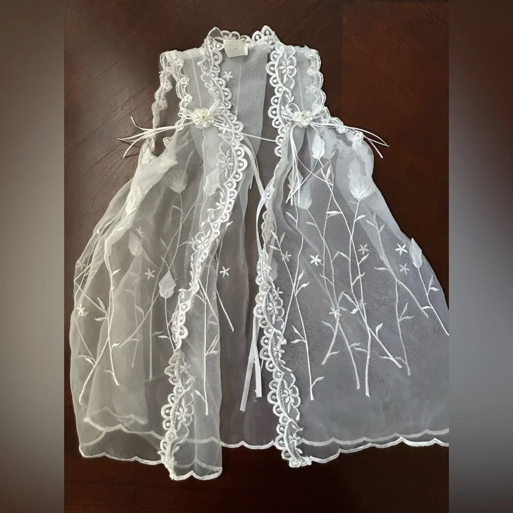 SABALAND Elegant White Lace Kids Costume  SIZE XL